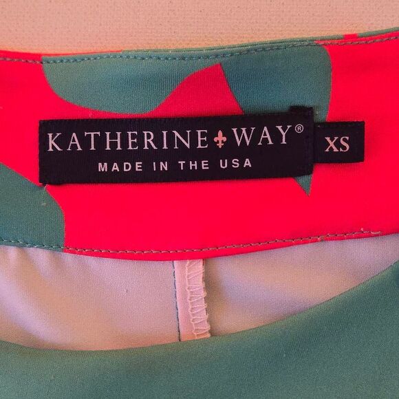 Katherine Way Womens Lightweight Sleeveless Stretch Shift Dress Multicolor XS - Picture 2 of 9